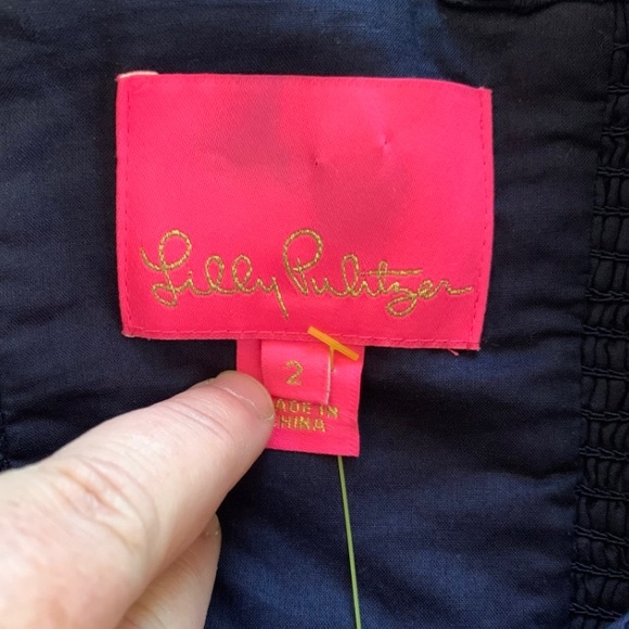 Lilly Pulitzer Cyndi Fit & Flare Navy Dress - Picture 6 of 12